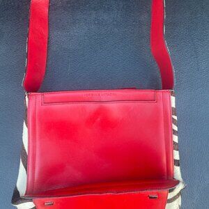 Adrienne Vittadini Red Zebra Shoulder Bag